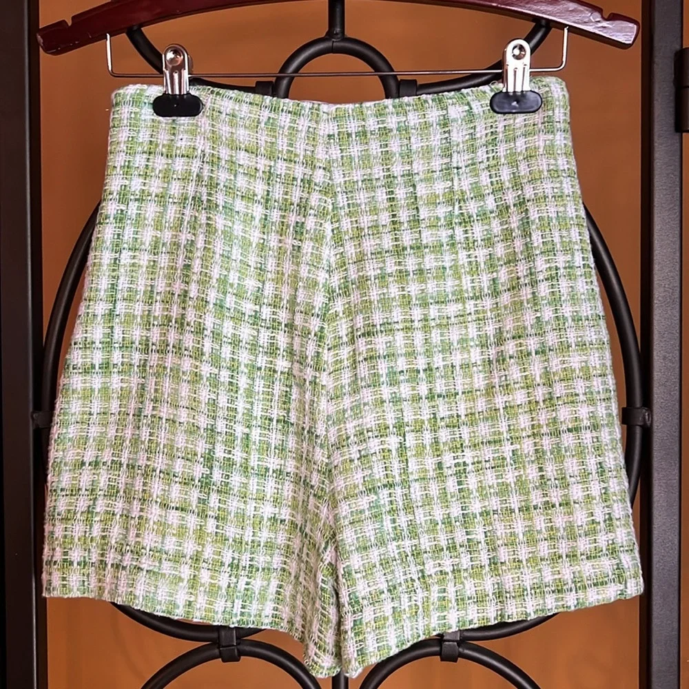 ZARA Tweed High Waist Shorts - Picture 4 of 14